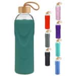 Borraccia in vetro e tappo in bambù